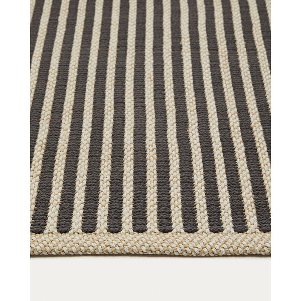 Fekete-bézs kültéri szőnyeg 160x230 cm Satanca – Kave Home-image-4