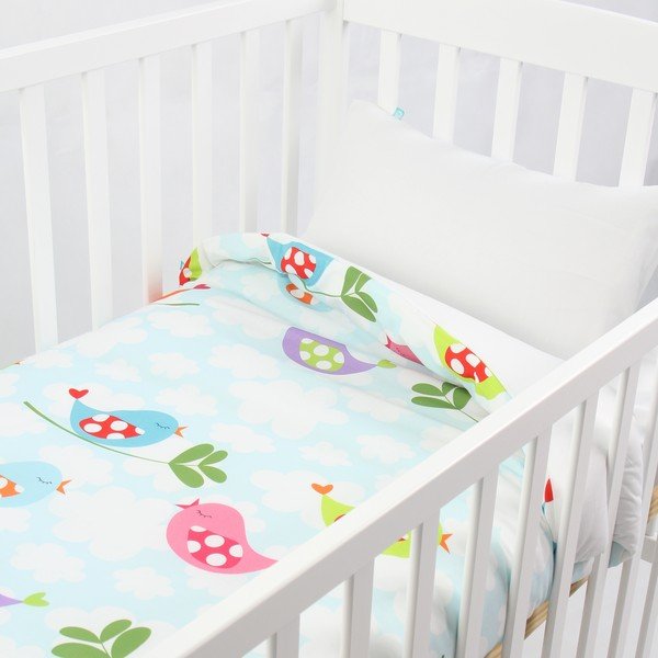 Little Birds gyermek pamut ágyneműhuzat, 100 x 120 cm - Mr. Fox-image-1