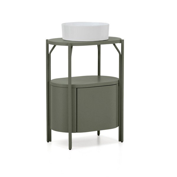 Zöld mosdó alatti szekrény 60x81 cm Arely – Kave Home-image-4