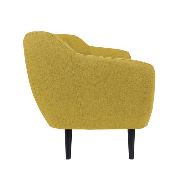 Piemont sárga kétszemélyes kanapé, barna lábakkal - Mazzini Sofas-image-2