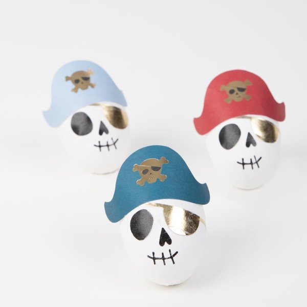 Parti kiegészítő készlet 3 db-os Pirate Skulls Surprise Balls – Meri Meri-image-3