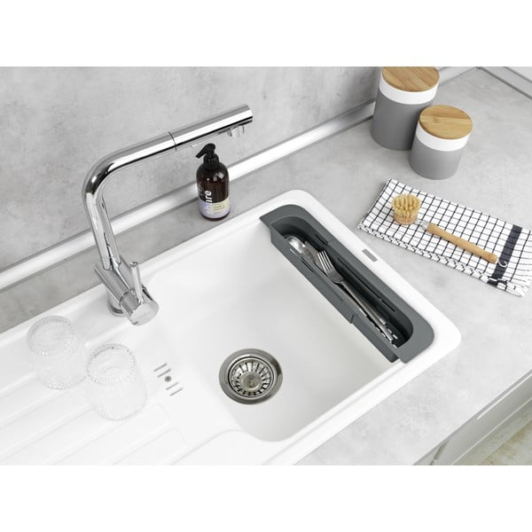 Szürke műanyag teleszkópos csepegtető mosogatóba 49,5x8,5 cm Fino – Wenko-image-2