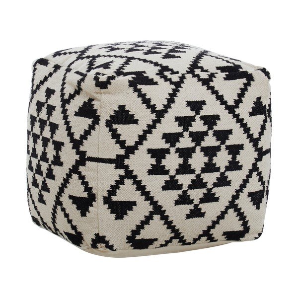 Fekete-fehér puff Cefena – Premier Housewares