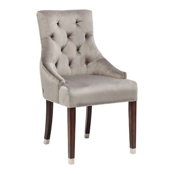 Prince Velvet szürke szék, kartámasszal - Kare Design