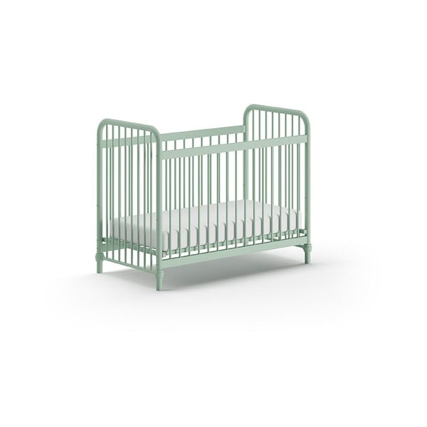 Zöld fém babaágy 60x120 cm BRONXX – Vipack-image-2