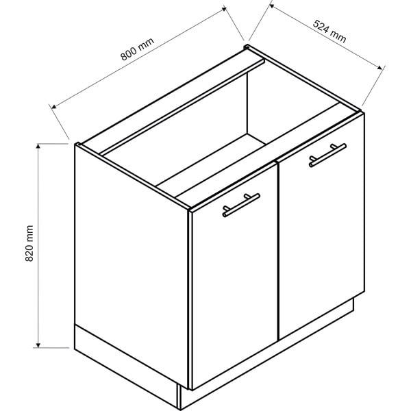 Alsó konyhaszekrény (szélesség 80 cm) Brodie – STOLKAR-image-2