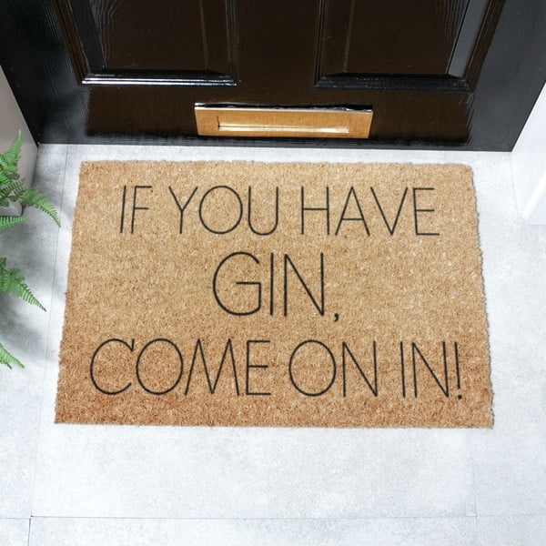 Kókuszrost lábtörlő 40x60 cm If You Have Gin – Artsy Doormats-image-2