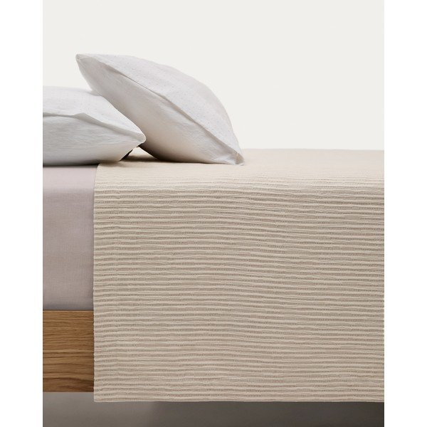 Bézs jacquard steppelt ágytakaró 240x260 cm Vindi – Kave Home