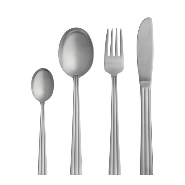 Ezüstszínű rozsdamentes acél evőeszköz készlet 16 db-os Thebe – Gense