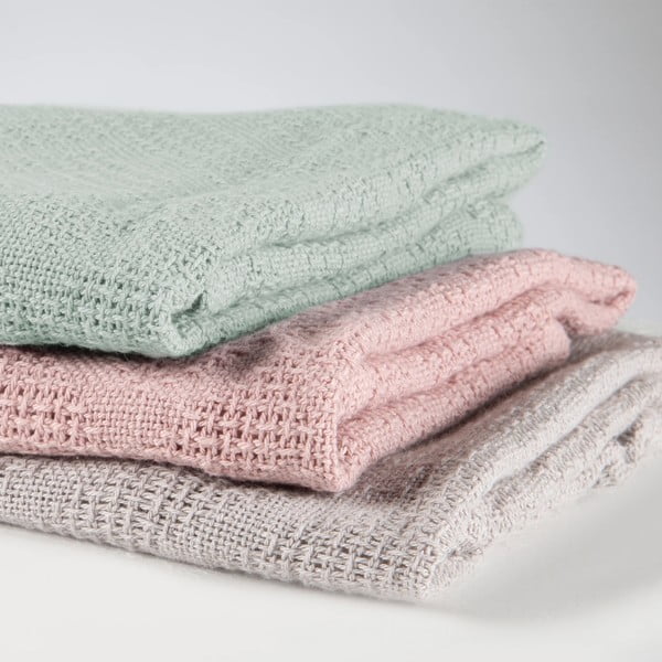 Zöld bio pamut kötött gyerek takaró 80x80 cm Lil Planet – Roba-image-1