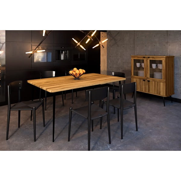 Tölgyfa étkezőasztal 160x90 cm Kula – The Beds-image-4