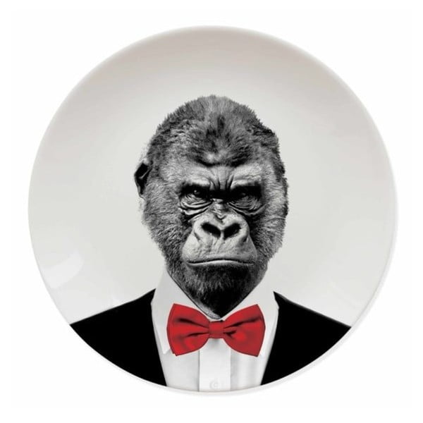 Gorilla kerámia tányér - Just Mustard
