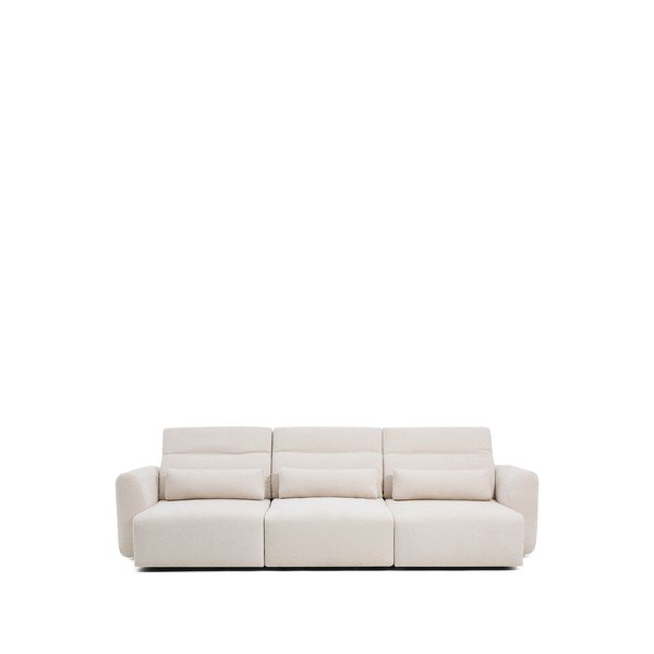 Bézs zsenília állítható-kinyitható kanapé heverő résszel 335 cm Lares – Kave Home-image-2