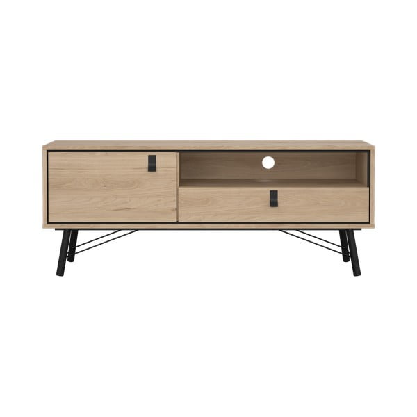 Natúr színű TV-állvány tölgyfa dekorral 150x60x40 cm Ry – Tvilum