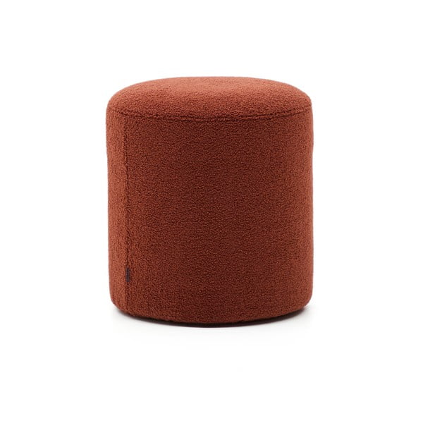Terrakotta színű buklé puff Kaeli – Kave Home