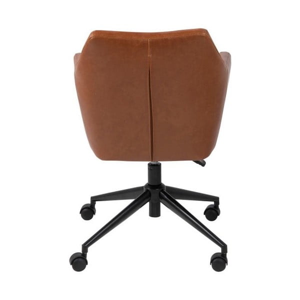 Nora barna gurulós műbőr irodai szék - Actona-image-2