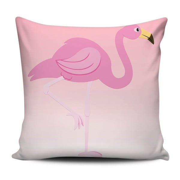 Home de Bleu Pink Flamingo rózsaszín-fehér díszpárna, 43 x 43 cm - Kate Louise
