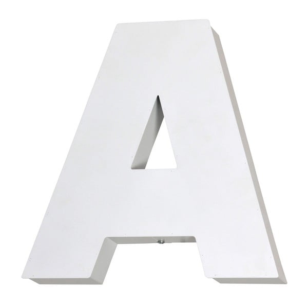 Letter A fehér, betű formájú fénydekoráció - Glimte