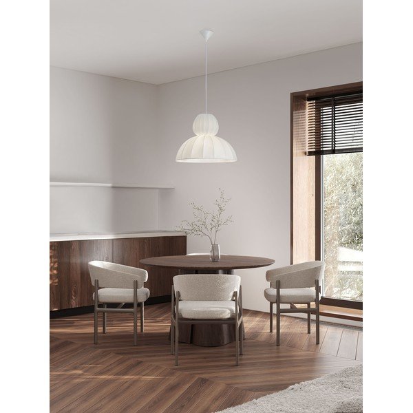 Matt fehér textil függőlámpa ø 50 cm Delina – Nova Luce-image-1