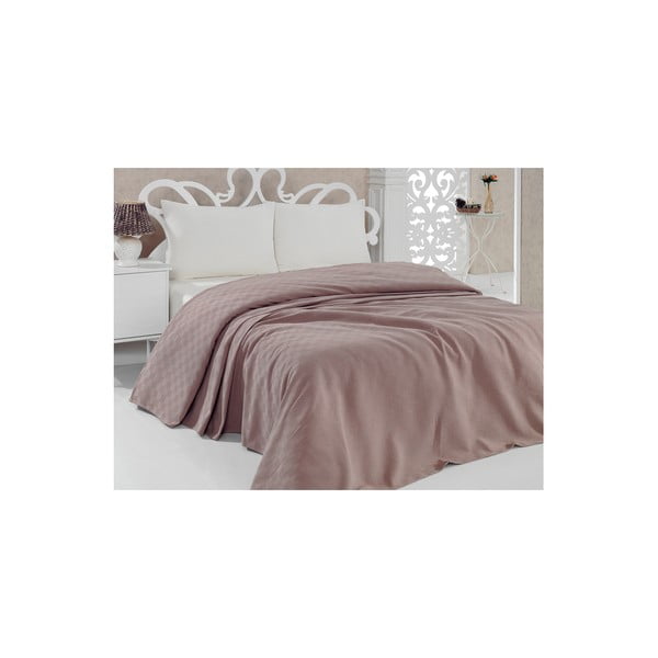 Pique Brown könnyű ágytakaró, 200 x 240 cm-image-1