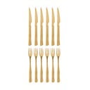 Aranyszínű rozsdamentes acél evőeszköz készlet 12 db-os Ollin – Bloomingville