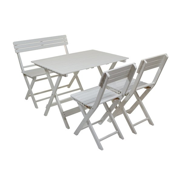 Garda kerti asztal, pad és 2 szék szett - Santiago Pons