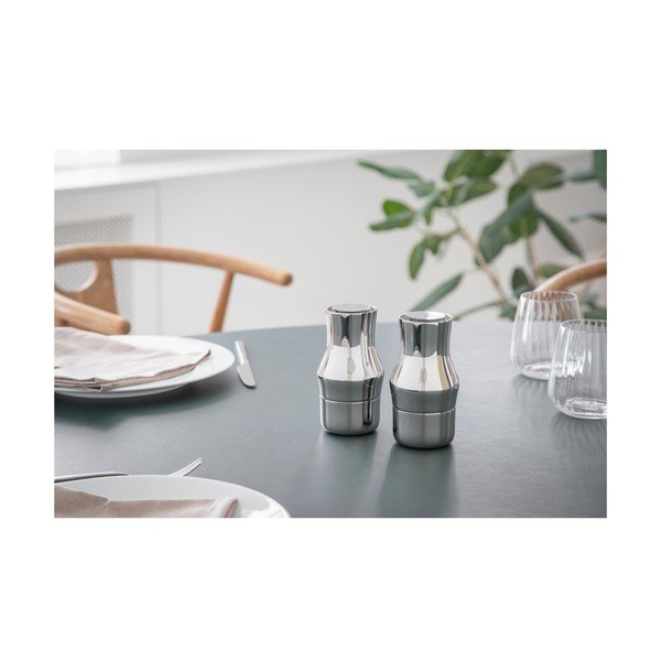 Fényes ezüstszínű rozsdamentes acél fűszerőrlő Dorotea – Gense-image-3