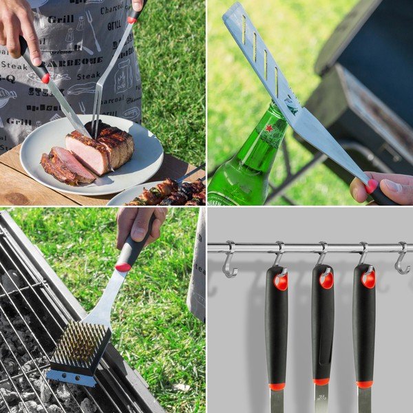 Barbecue 11 db-os rozsdamentes grillező készlet, dobozban - InnovaGoods-image-3