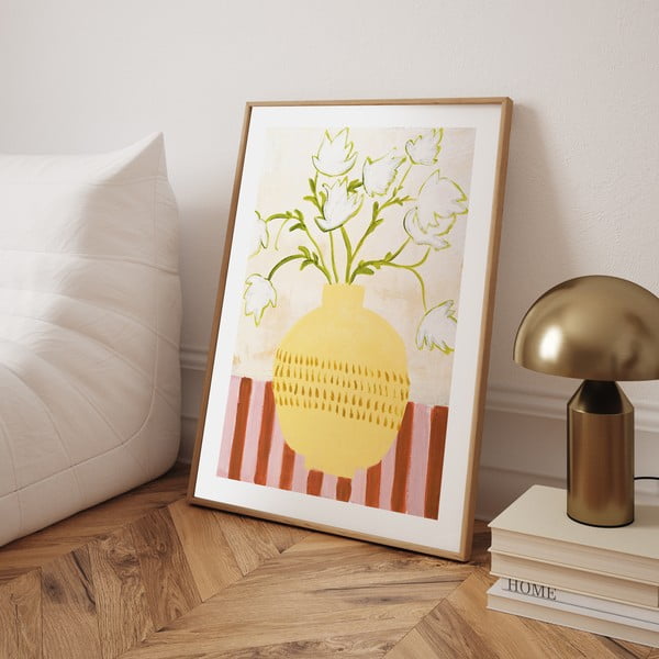 Kép 52x72 cm Yellow Vase    – Malerifabrikken-image-1
