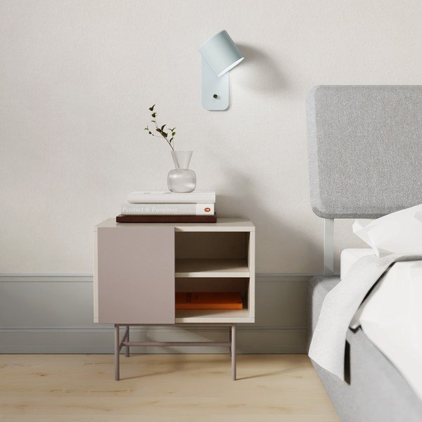 Bézs-krémszínű matt éjjeliszekrény Nube – Teulat-image-1