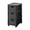 Antracitszürke műanyag fürdőszobai polcos állvány 32,5x71 cm Country – Rotho