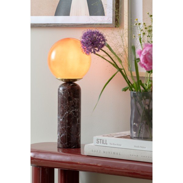 Borvörös márvány asztali lámpa (magasság 38 cm) Lazio Sphere – Leitmotiv-image-1