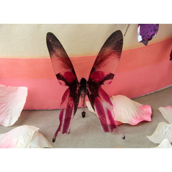 Butterflies rózsaszín 3D hatású 18 db-os falmatrica szett - Ambiance-image-3