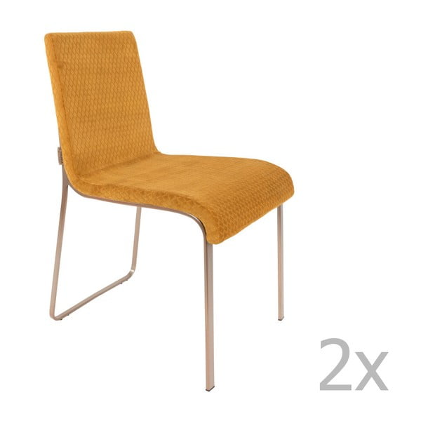 Fiore 2 db-os citromsárga szék szett - Dutchbone