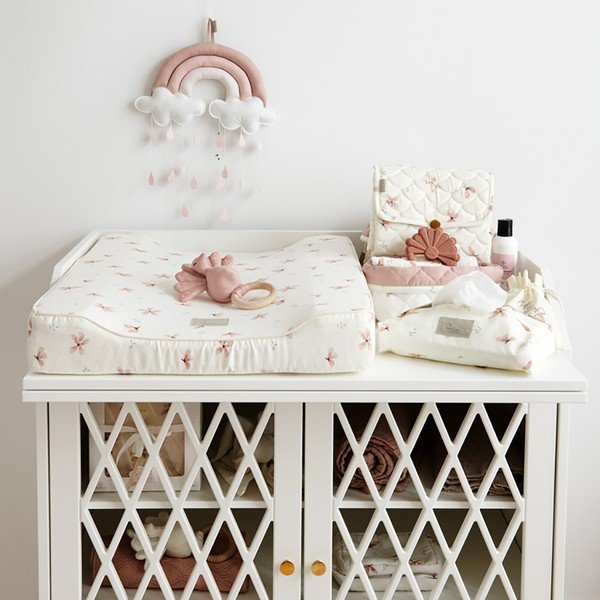 Pelenkázó alátét 70x44 cm Windflower Creme – Cam Cam Copenhagen-image-1