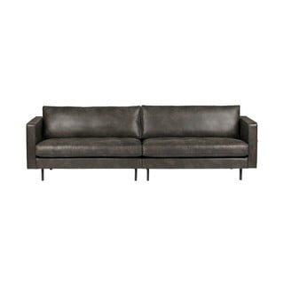 Rodeo fekete kanapé, újrahasznosított bőrből, 277 cm - BePureHome