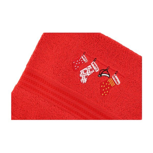 Corap Red Socks 2 részes kéztörlő szett, 50 x 90 cm - Confetti-image-2
