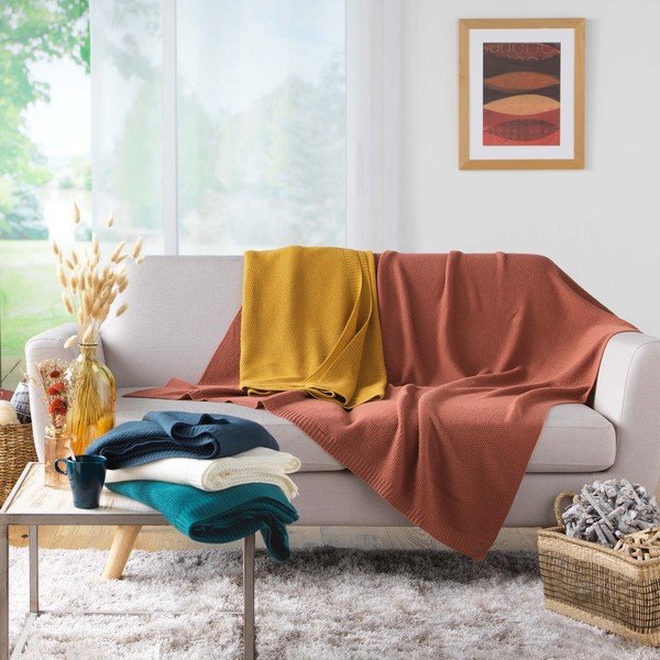 Kötött takaró 125x150 cm Tricotine – douceur d'intérieur-image-3