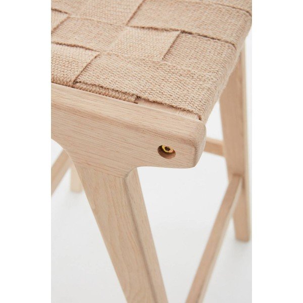 Natúr színű tölgyfa bárszék szett 2 db-os (ülésmagasság 65 cm) Norrebro – Jotex-image-3