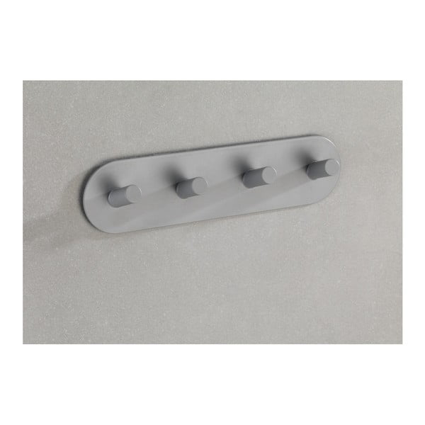 Piceno szürke öntapadós fali fogas 4 akasztóval - Wenko-image-3