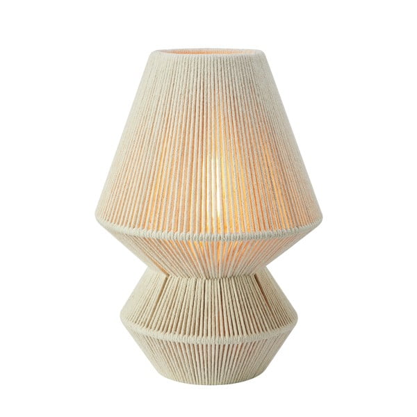 Natúr színű asztali lámpa textil búrával (magasság 34 cm) Razzo – Markslöjd
