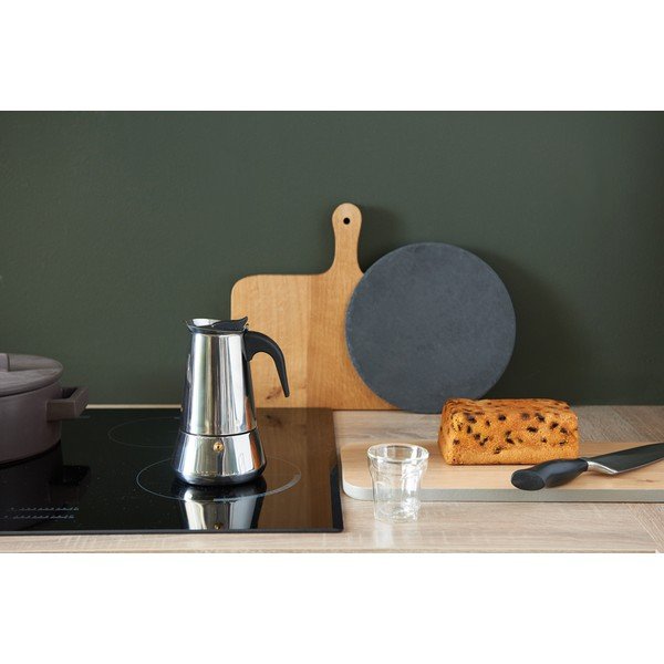 Ezüstszínű rozsdamentes acél kotyogós kávéfőző 400 ml Trevi – Leopold Vienna-image-1