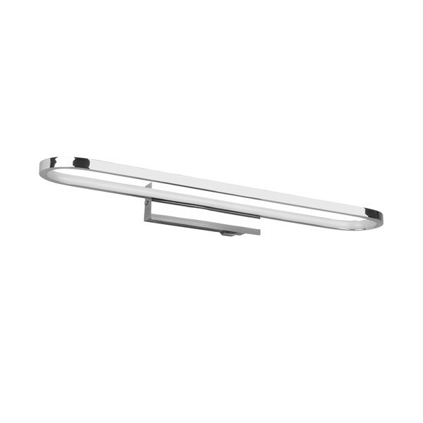 Fényes ezüstszínű LED fali lámpa (hosszúság 60 cm) Gianni – Trio