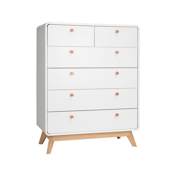 Fehér magas komód 81x104 cm Caitlin – Støraa-image-2