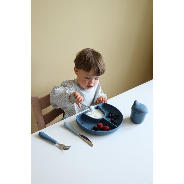 Zöld-kék szilikon gyerek evőeszköz szett 3 db-os Ocean Mix – Cam Cam Copenhagen-image-3