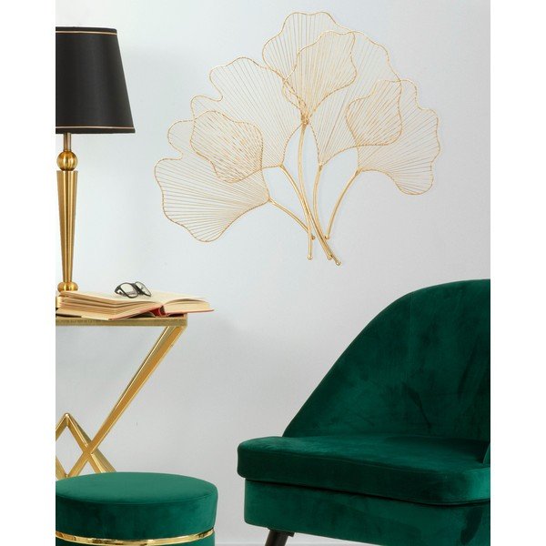 Glam Leaf aranyszínű fali dekoráció, 69 x 62 cm - Mauro Ferretti-image-1