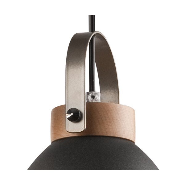 Fekete függőlámpa fém búrával ø 37 cm Danielle – LAMKUR-image-4