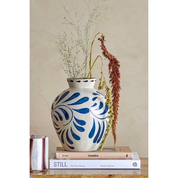 Krémszínű agyagkerámia váza (magasság 24 cm) Heikki – Bloomingville-image-1