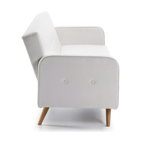 Regor fehér műbőr kinyitható kanapé - Kave Home-image-3