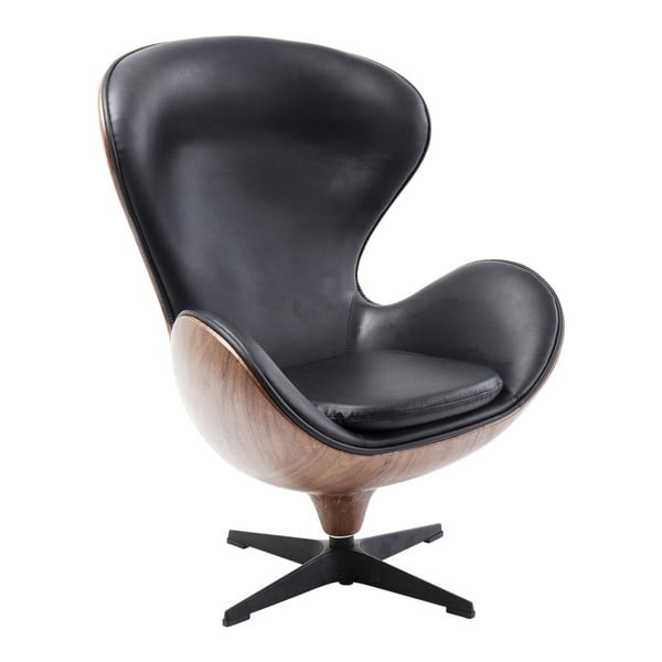 Swivel fekete-barna fotel - Kare Design